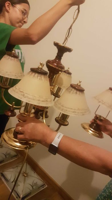 Candeeiro teto+ 2 de mesa