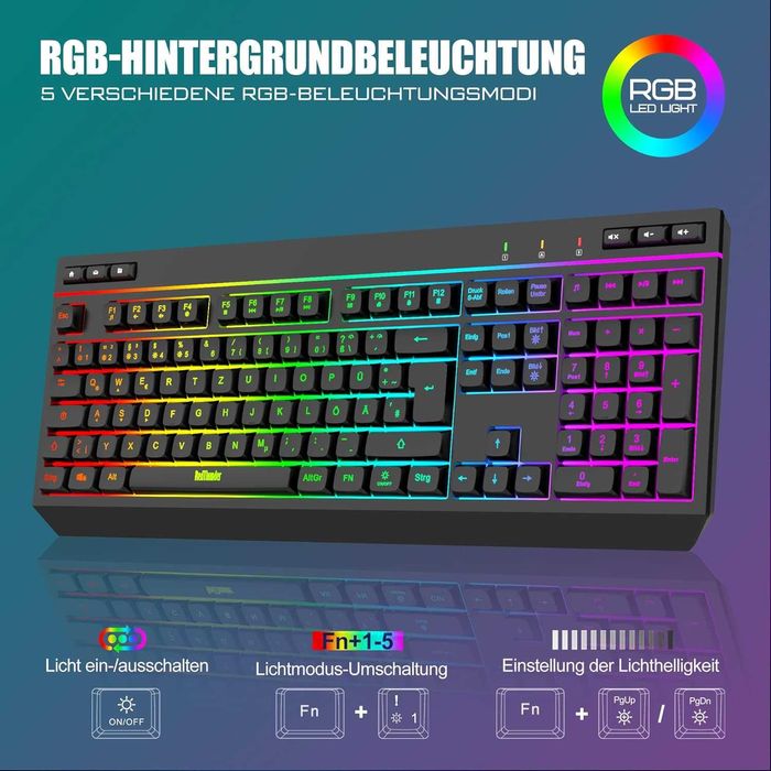 Zestaw RedThunder K20 klawiatura + mysz gaiming RGB AZERTY