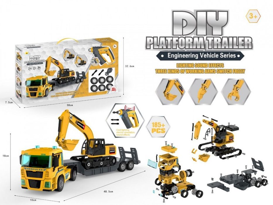 Zestaw Ciężarówka + Koparka Do Skręcania  3202-13
