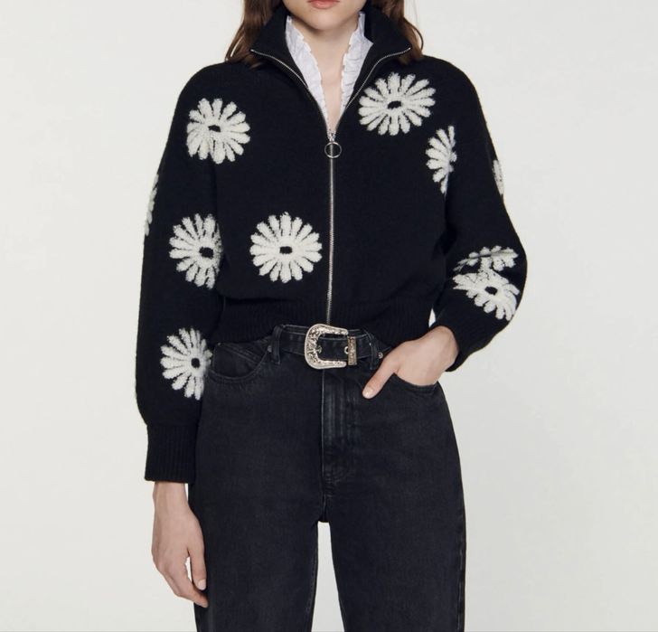 Кардиган кофта Sandro з квітами