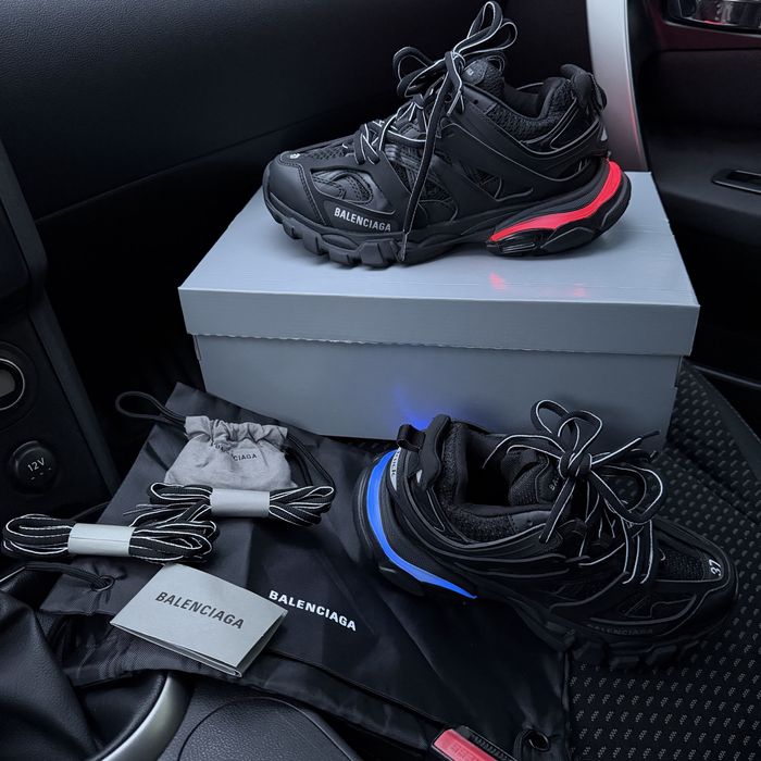 Чоловічі жіночі кросівки баленсіага трак Balenciaga Track black led