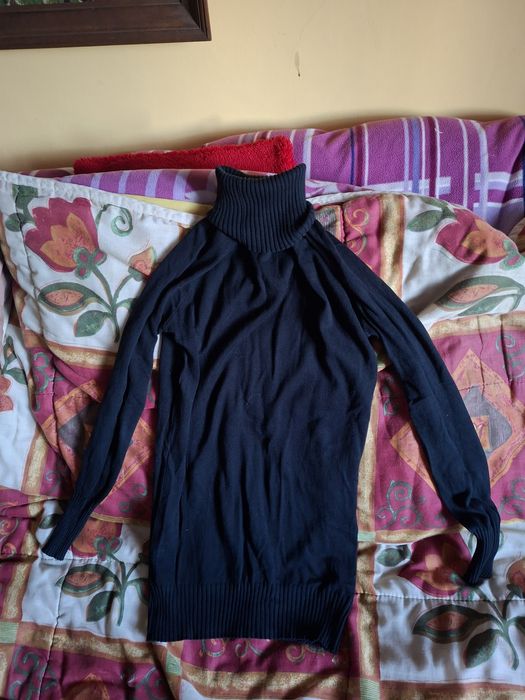 Czarny Sweter z Golfem EDC by Esprit, rozmiar XS