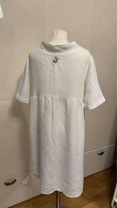 Damska Sukienka Lniana Dagnez roz L 40,