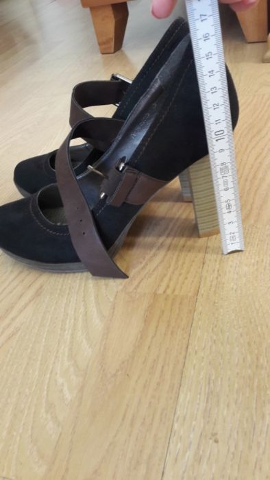 Buty na platformie zamsz szeroki obcas rozmiar 38 nowe