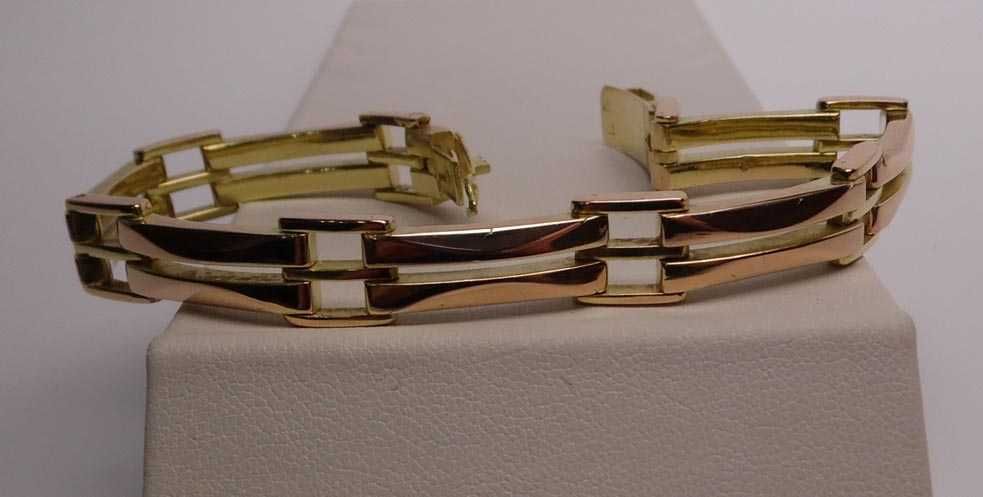 Złota bransoletka lokatówka 19 cm. 1931 - 64 r.