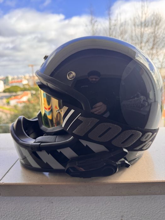 Capacete NEXX X.G200 Tracker Preto/Branco — S — ECE/DOT