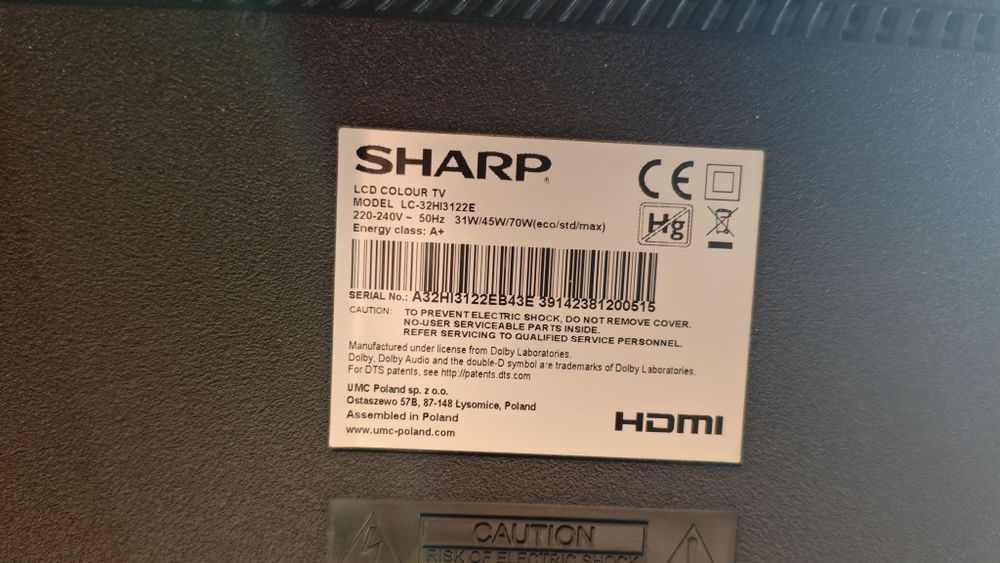 Телевізор SHARP LC-32HI3122E