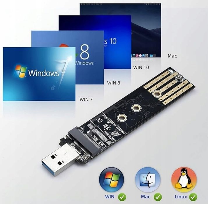 Stacja Dokująca Adapter M.2 NVMe NGFF SSD SATA USB 2230