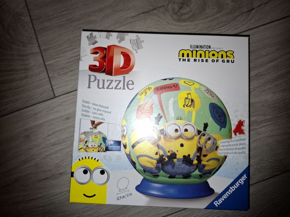 Puzzle 3d Minionk 2.i 73 el. Kula Ravensburger.