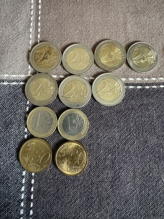 Монети Євро 2 євро 1 євро