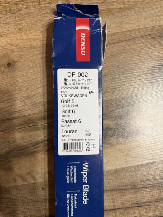 Безрамний набір склоочисників Denso Flat 480/600 DF002