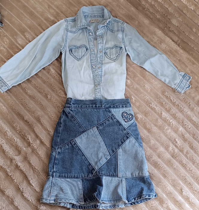 Крута джинсова спідничка для дівчаток