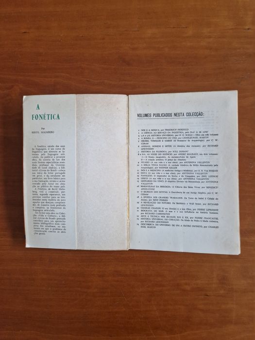 Livro didático "A Fonética", de Bertim Malmberg