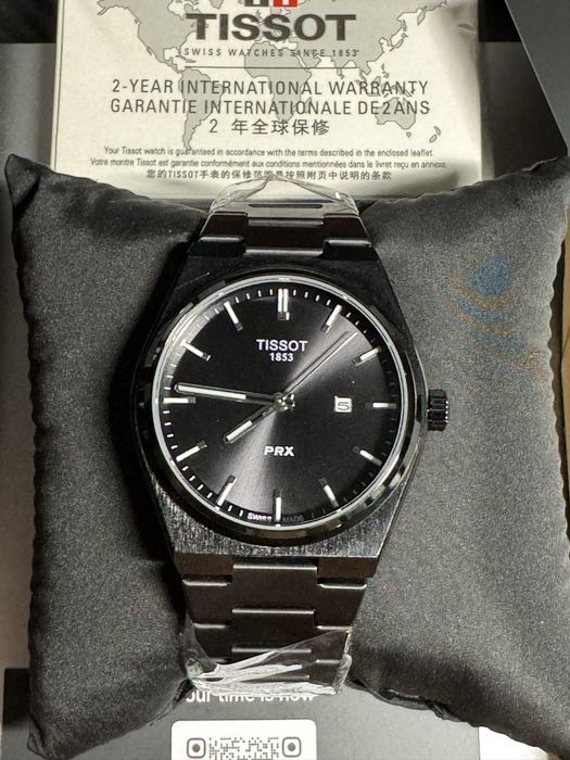 Чоловічий годинник Tissot PRX Full Black — Без передплат / Офіційний ФОП / Гарантія