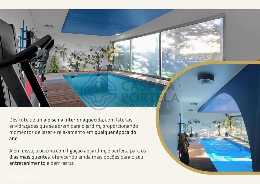 Moradia T4 + 2 com piscina interior de 4 frentes, na praia de Valadare