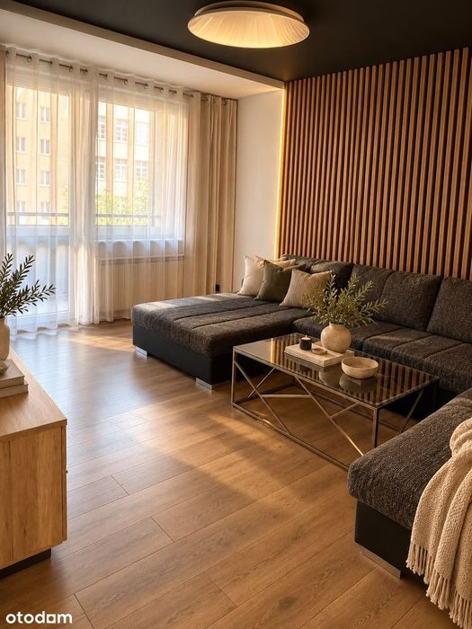 53 m² przy Koneserze | Stylowe wnętrze | Balkon | Garderoba | 75" TV