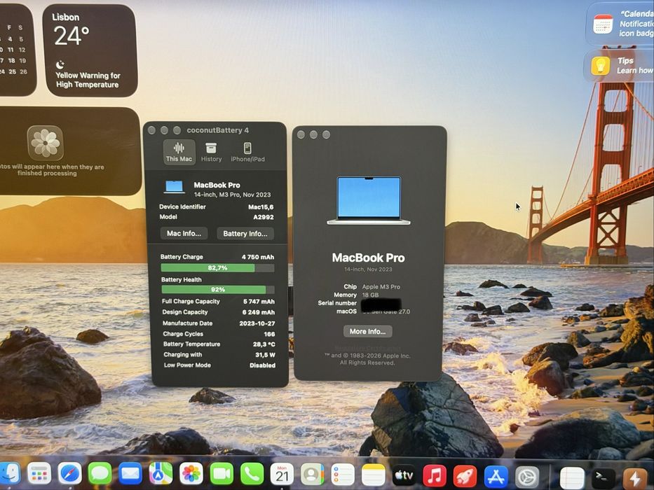 MacBook Pro 14" M3 Pro (2023) | 18GB RAM | 500GB SSD | Como Novo