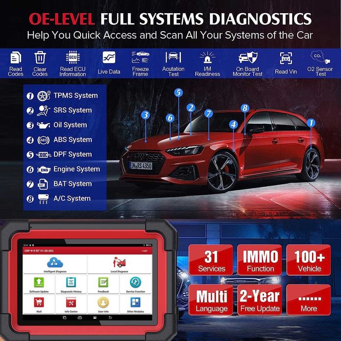 Máq. Diagnost. Auto - LAUNCH X431 CRP919X BT -  Nova