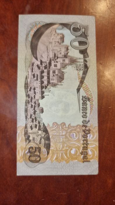 Nota 50 Escudos  D. Maria II  Série Rara  UP (2 Letras)