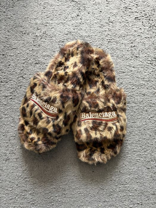 Balenciaga Slides Leopard