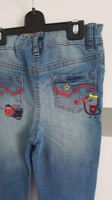 Spodnie jeansy z haftem George r.92-98 2-3lata