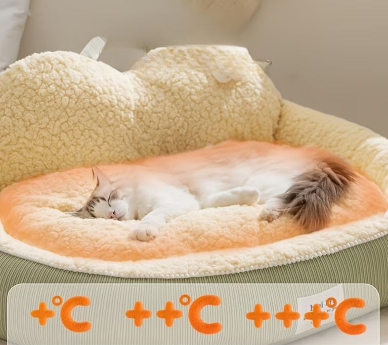 Cama almofadada para gato e cão (