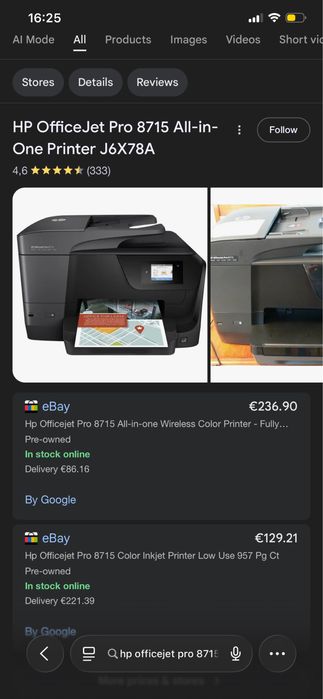 Hp officejet 8715 all in one