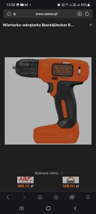 Wkrętarka wiertarka Black&Decker BDCD8 lekka i poręczna litowo jonowa