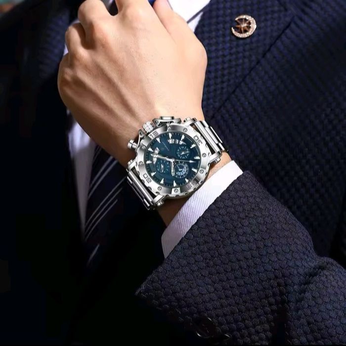 Relógio novo de marca original Poedagar, á prova de água e cronógrafo