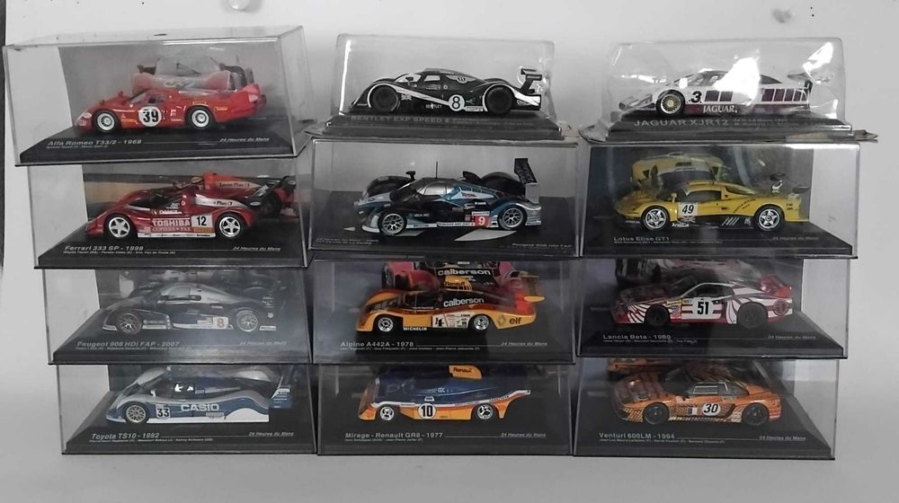 Le Mans, Ferrari, Alpine, Lotus, Venturi... 25€/un.   Vendo miniaturas da minha coleção.