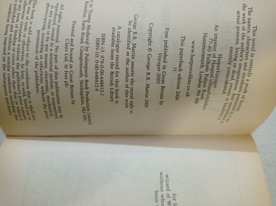 A feast for crows - George R. R. Martin