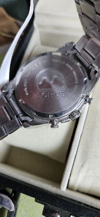 Męski zegarek Lorus Chronograph RT303BX9  bransoleta super