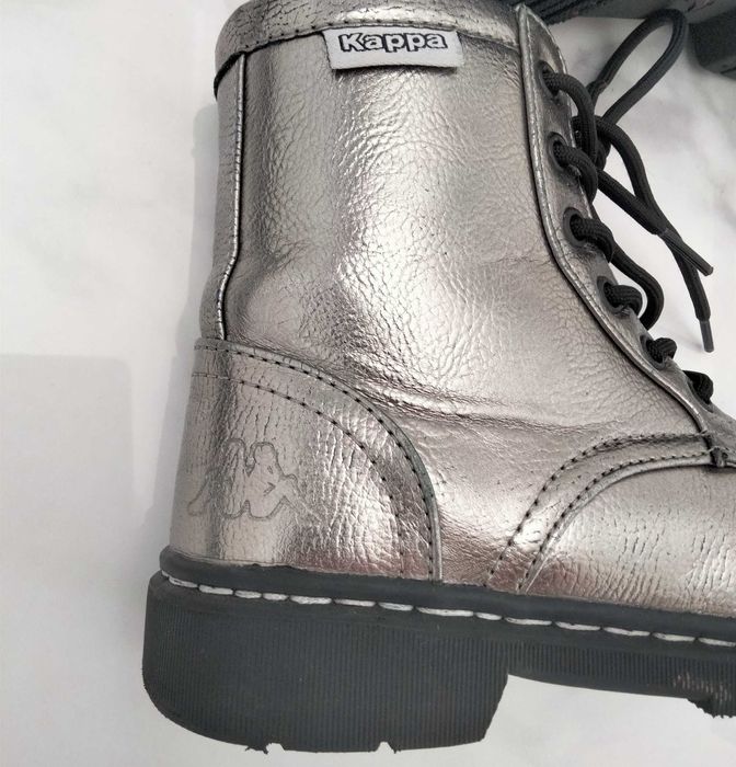 Buty botki sztyblety Kappa 31 srebrne