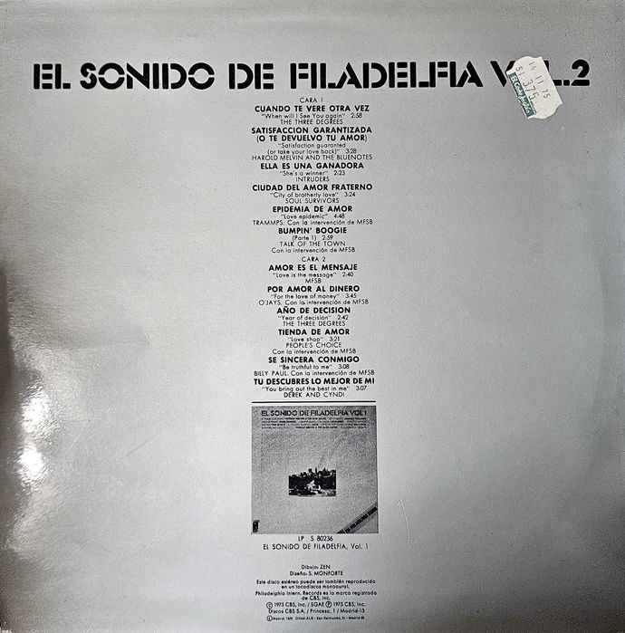 Vinil: El Sonido de Filadelfia vol.2