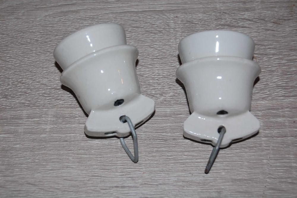 Porcelanowe oprawki z gwintem E-27 - 2 sztuki - zestaw