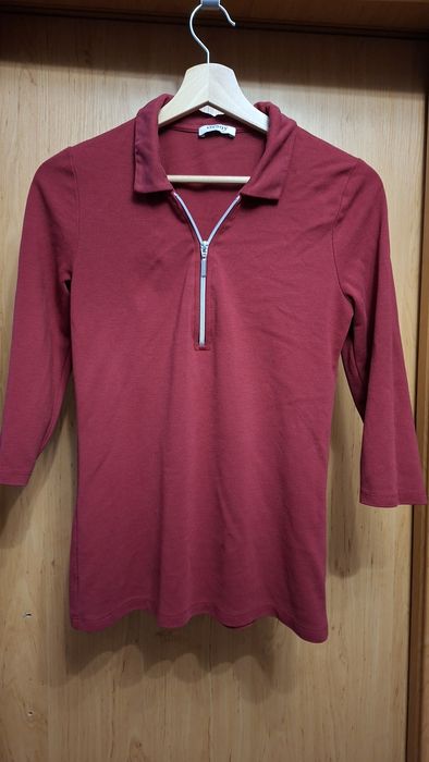Bluzka S/M rękaw 3/4 burgund