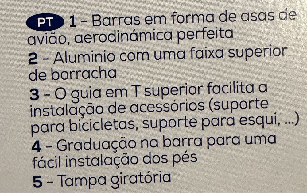 Conjunto  2 Barras Tejadilho aerodinamicas
