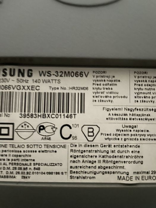 Televisão analógica SAMSUNG