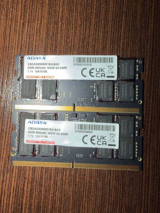 Комплект оперативної памʼяті ADATA DDR5 SODIMM 5600 32gb (16x2