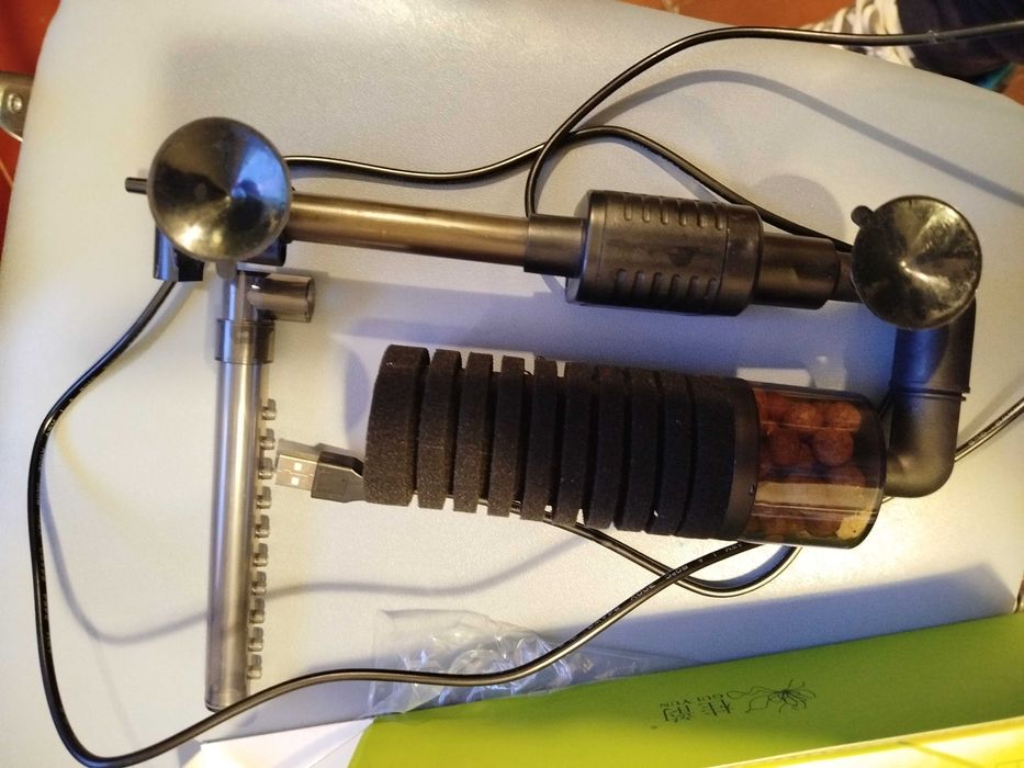 Filtro com motor esponja e bioballs novo