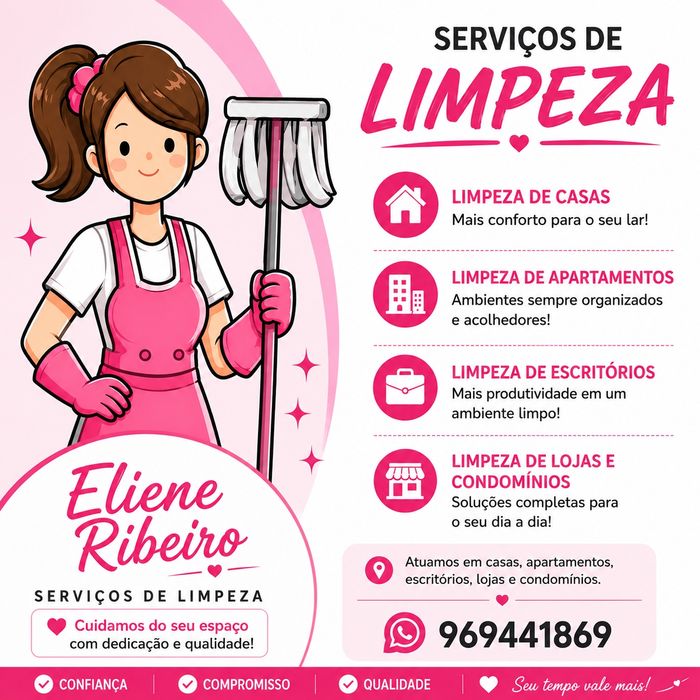 Serviços de limpeza e organização