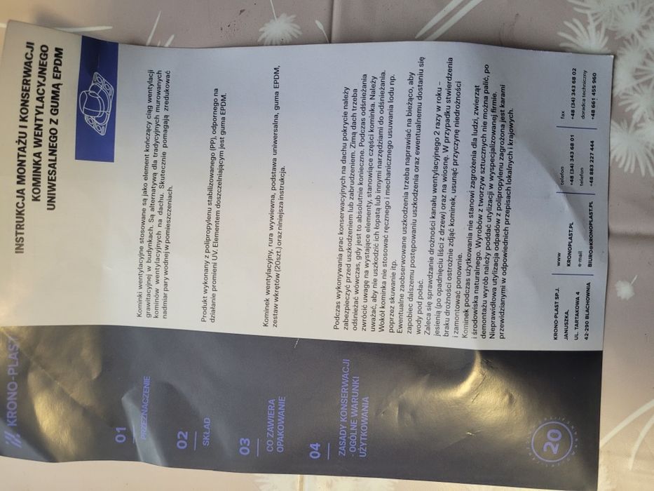 Wywietrznik połaciowy uniwersalny