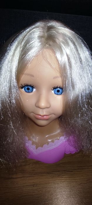 Lalka Barbie różowa głowa do czesania do stylizacji fryzur 25 cm