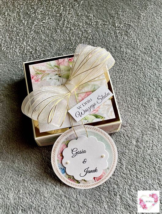 Ślubny Exploding Box prezent pamiątka kartka 3D