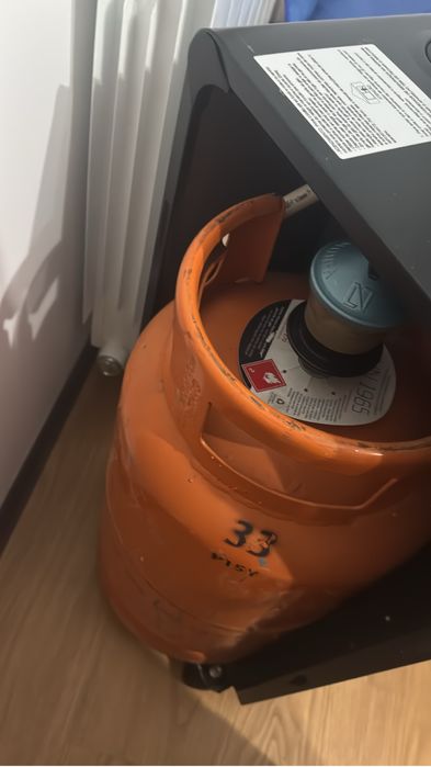 Aquecedor a gas com a botija
