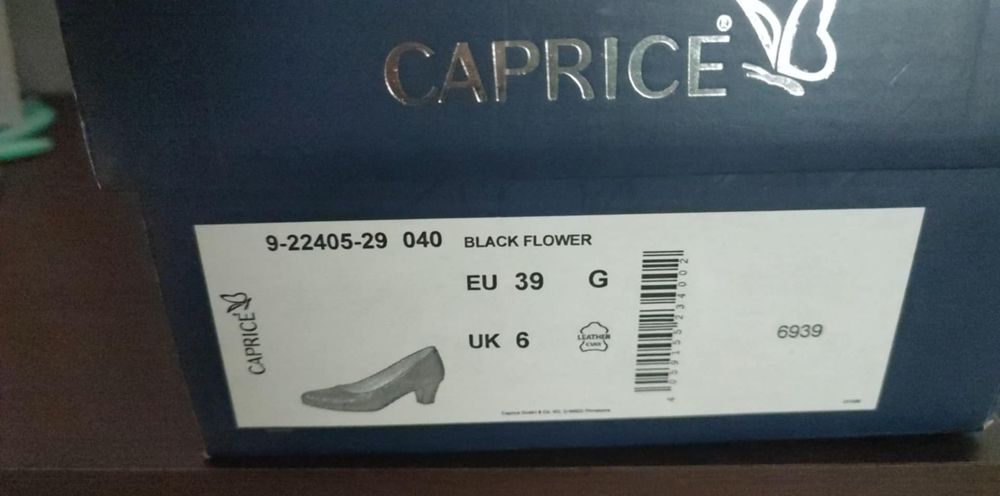 Czółenka Caprice Czarne