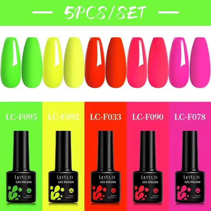conjunto de vernizes de gel novos