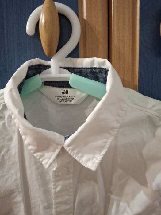 Biała koszula dla chłopca, 140