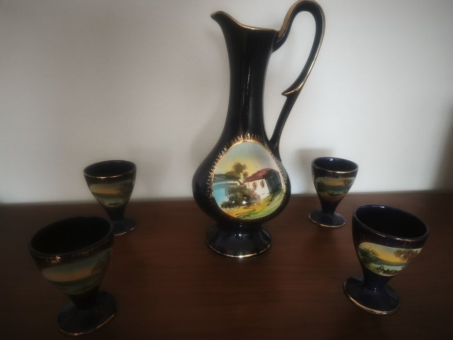 Jarra em cerâmica mais 4 copos Tremez447325790735575040