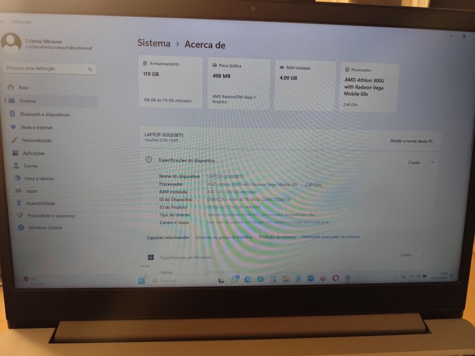Vendo portátil Lenovo